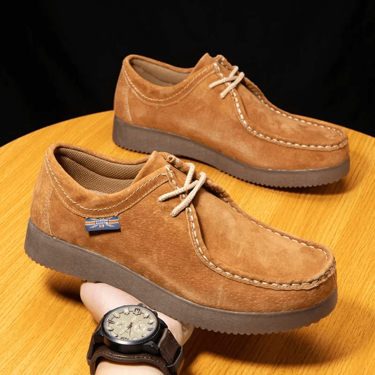 YEAE Men's Genuine Leather Casual Shoes