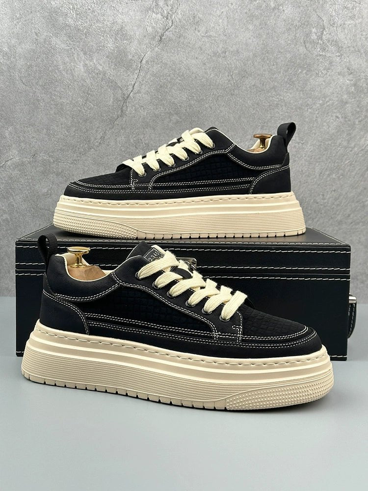 CABUNCCI Simplicity — Mikroderi Plain & Dikiş İpliği Detaylı Sneaker - Nexnovas