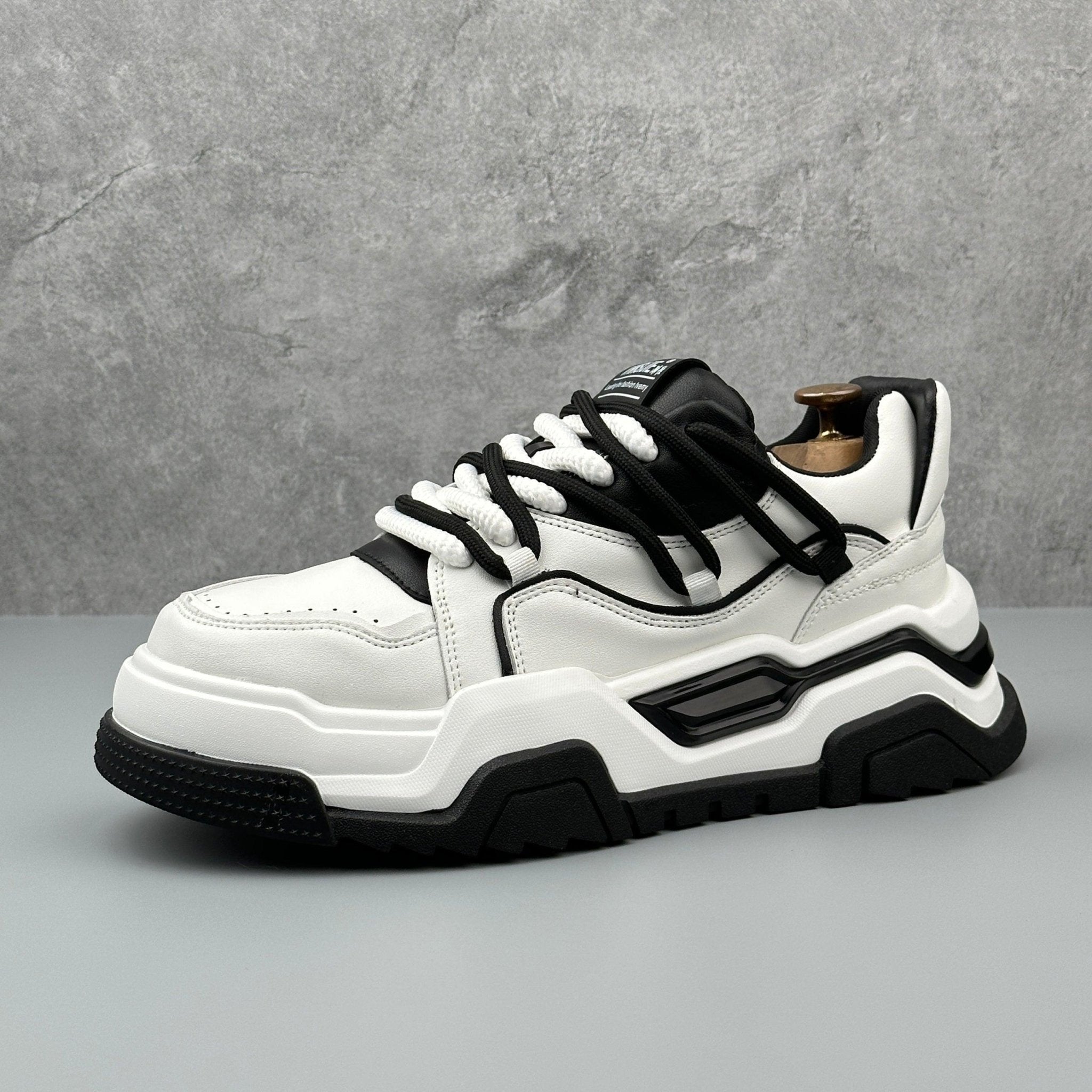 CABUNCCI Youth Trend — Plain Noodle & Kalın Taban Beyaz Spor Sneaker - Nexnovas