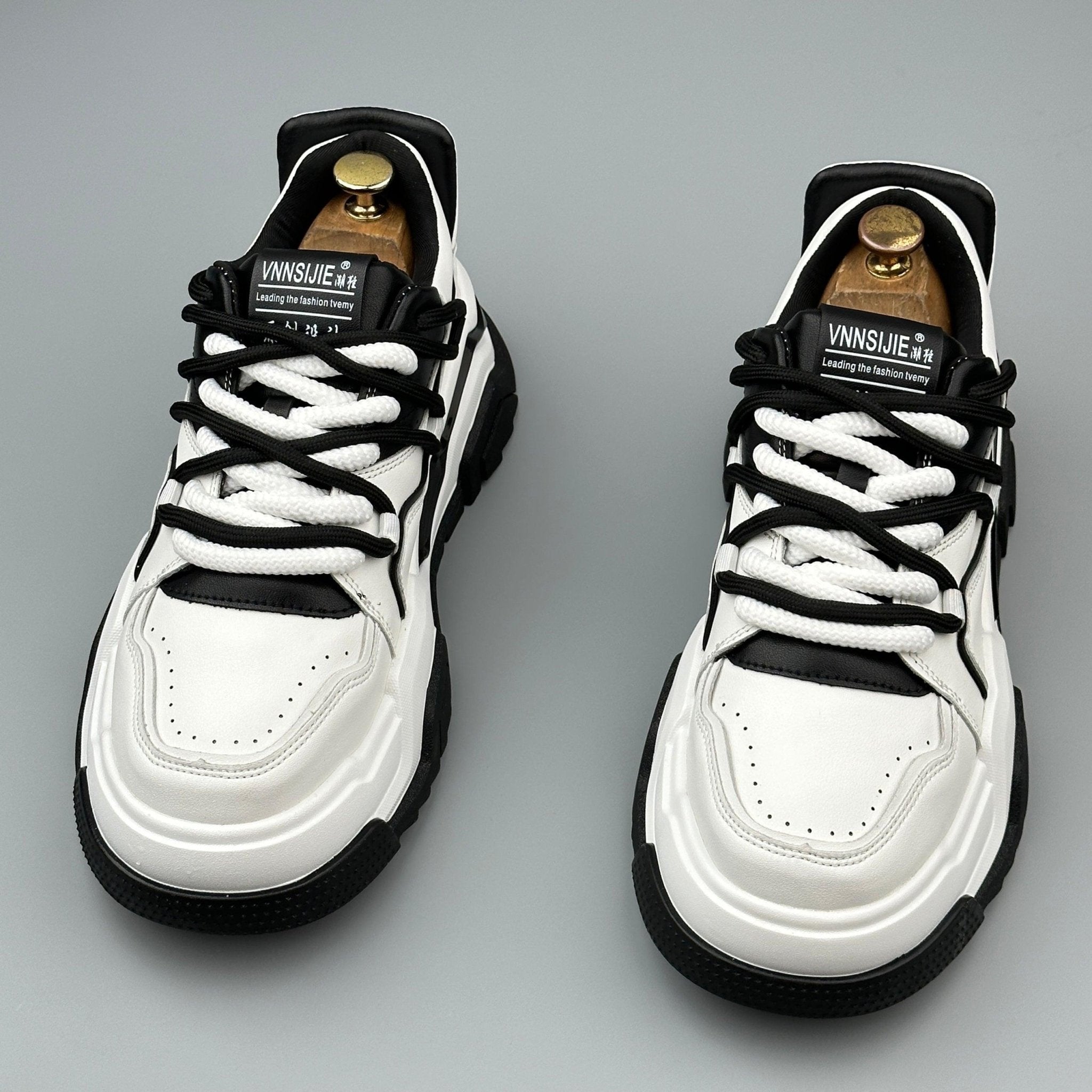 CABUNCCI Youth Trend — Plain Noodle & Kalın Taban Beyaz Spor Sneaker - Nexnovas